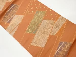 短冊に華紋・花唐草・抽象模様織出し名古屋帯